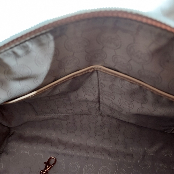 Michael Kors Rose Gold Metallic Grayson Boston Speedy Bag - Picture 10 of 13